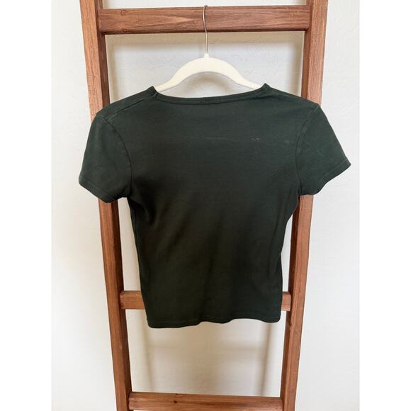 John Galt | Brandy Melville | Forest Green Short Sleeve Baby T-Shirt - Picture 2 of 3